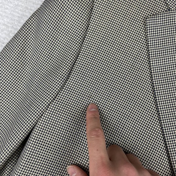 CANALI Light Beige Houndstooth Silk / Wool Blazer Jacket Italy Made Men 50R Read - Picture 8 of 16